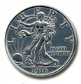 1916 Walking Liberty Half Dollar 3" Giant Metal Coin Replica